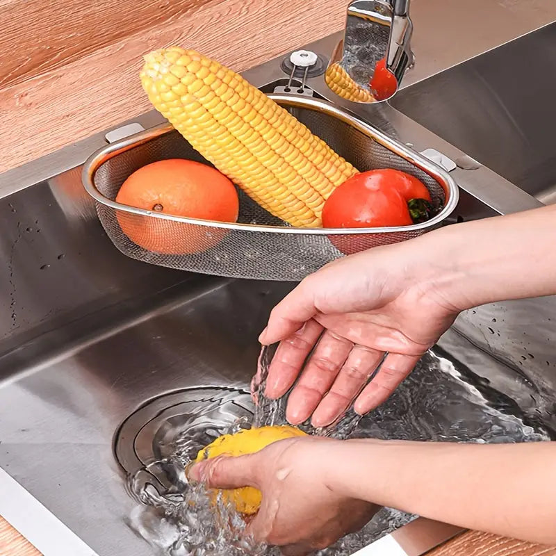 Triangular Stainless Steel Sink Drainer Basket (CN)
