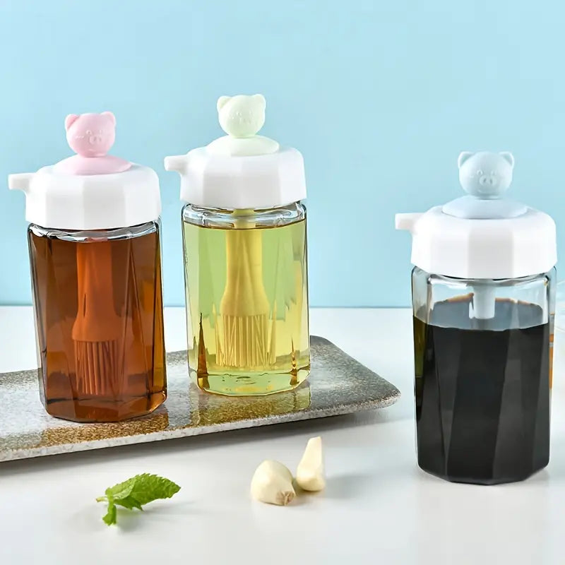 Olive Oil Dispenser Bottle with Silicone Brush for Cooking (CN)