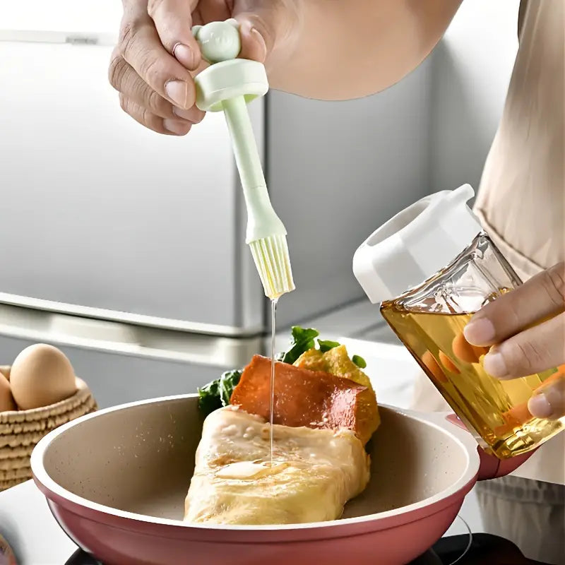 Olive Oil Dispenser Bottle with Silicone Brush for Cooking (CN)
