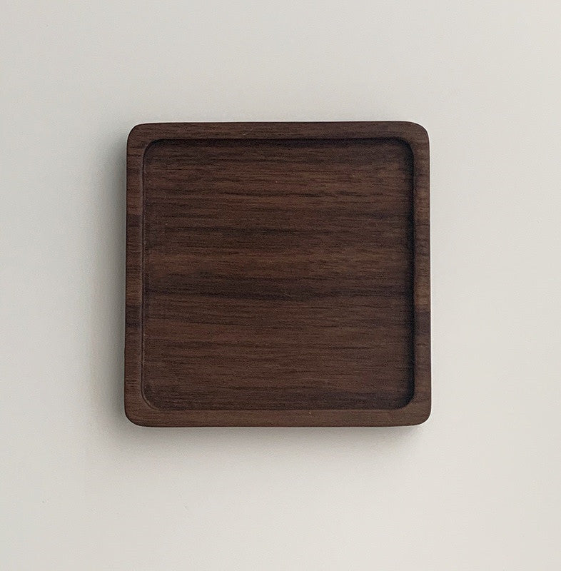 Japanese Walnut Wooden Coaster – Natural & Elegant