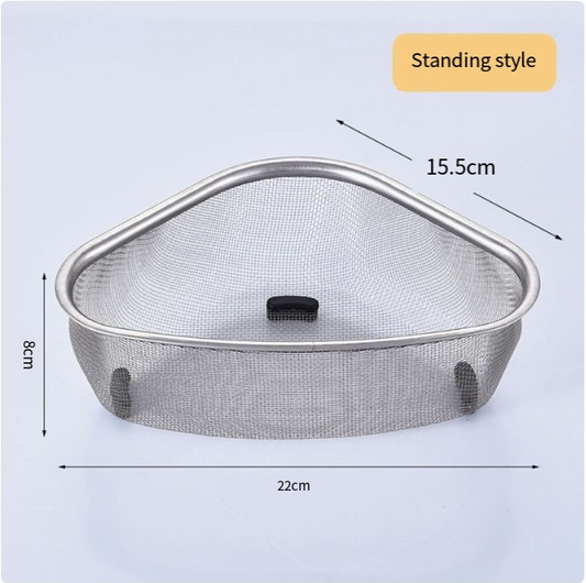 Triangular Stainless Steel Sink Drainer Basket (CN)