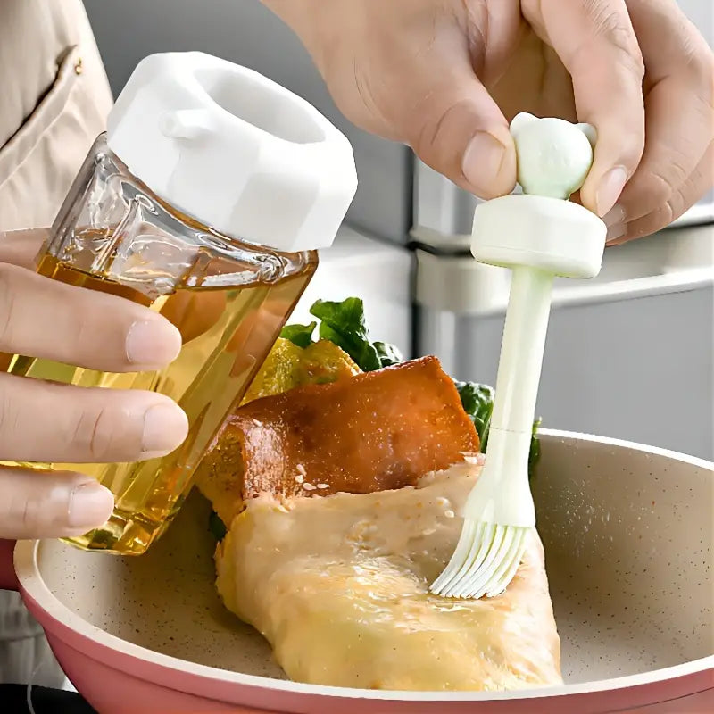 Olive Oil Dispenser Bottle with Silicone Brush for Cooking (CN)
