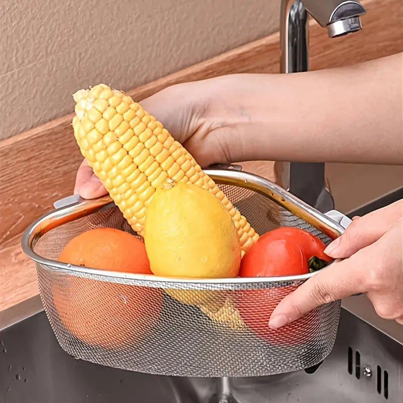 Triangular Stainless Steel Sink Drainer Basket (CN)