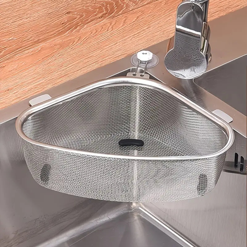 Triangular Stainless Steel Sink Drainer Basket (CN)