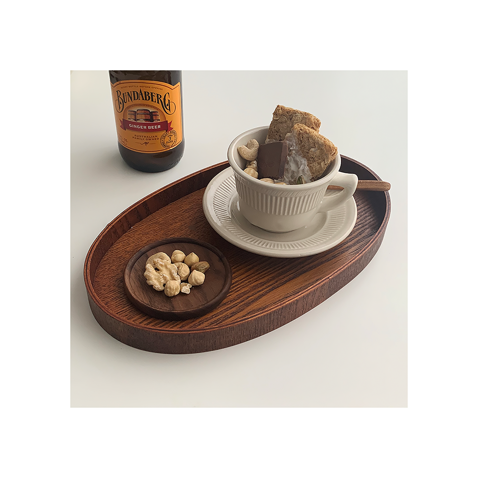 Japanese Walnut Wooden Coaster – Natural & Elegant