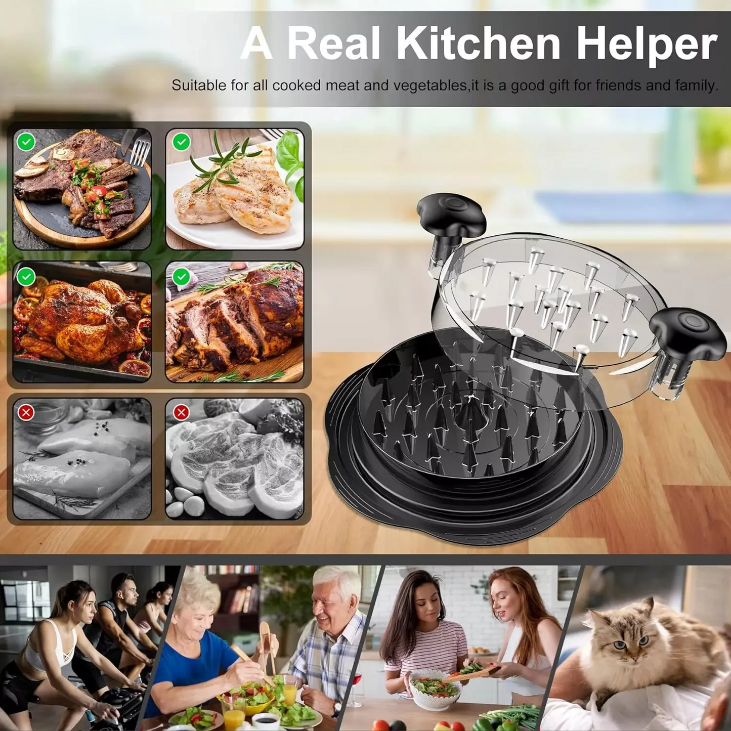 Large Chicken Shredder Tool – Twist Meat Grinder3