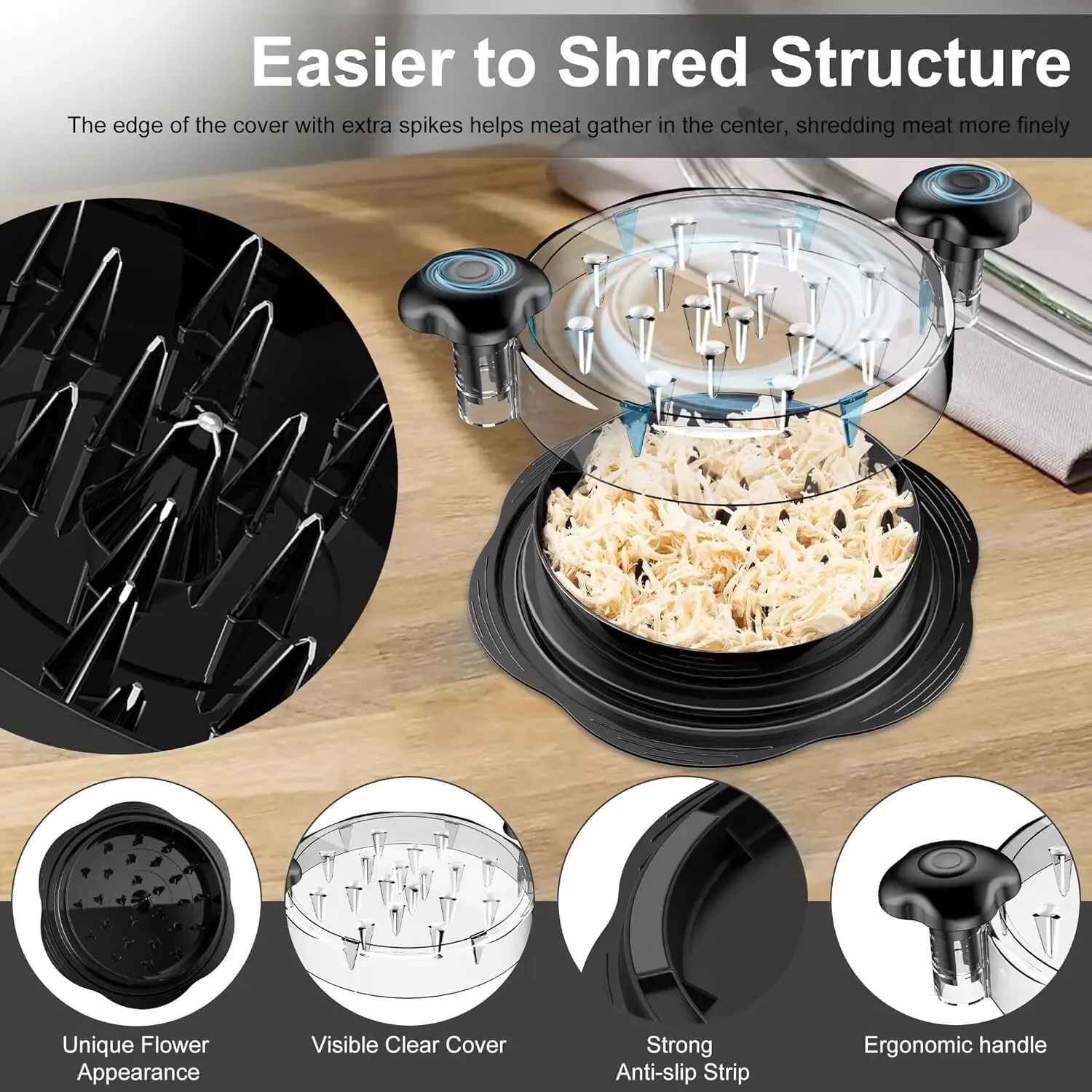Large Chicken Shredder Tool – Twist Meat Grinder9