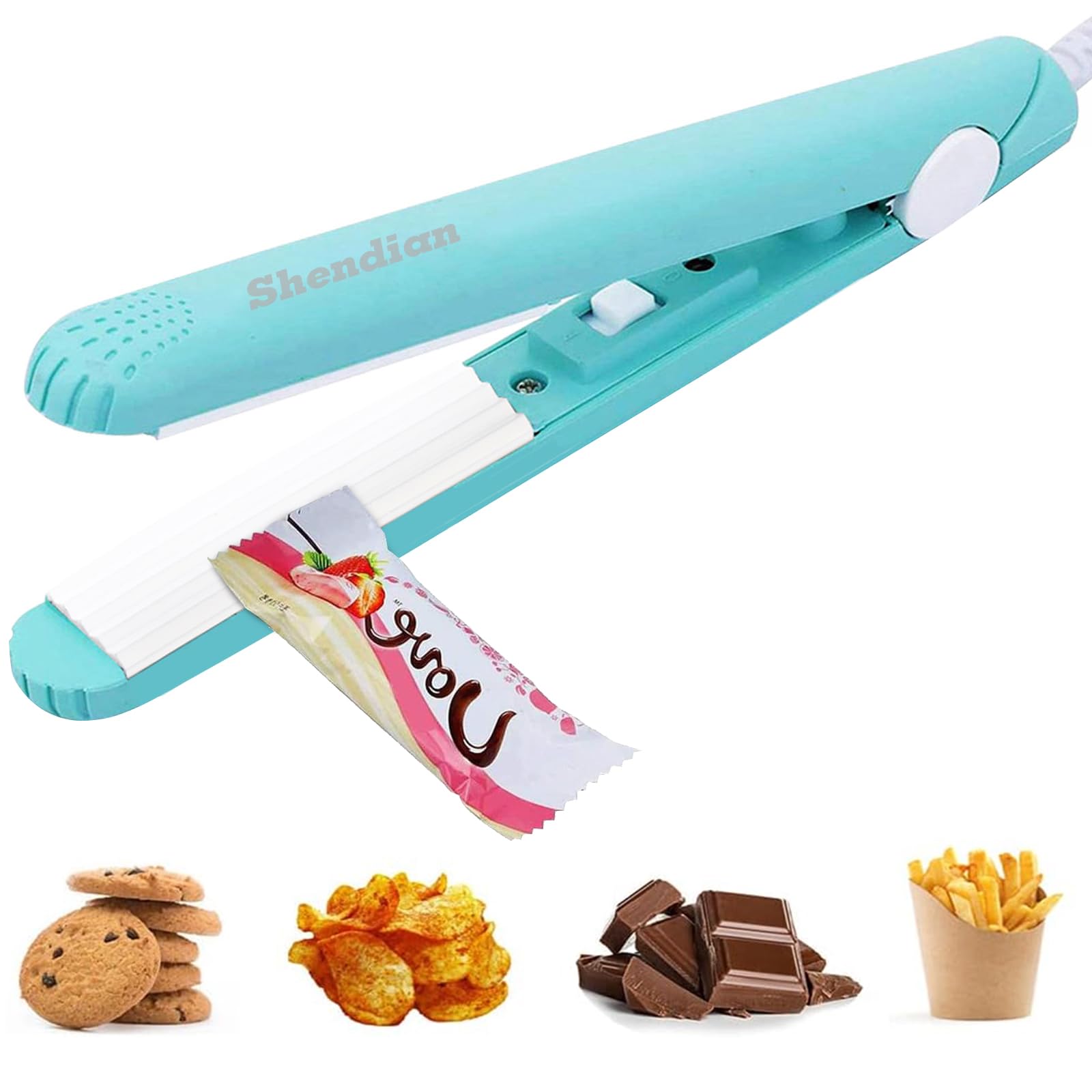 Mini Chip Bag Sealer – Portable Handheld Heat Sealer (Blue)