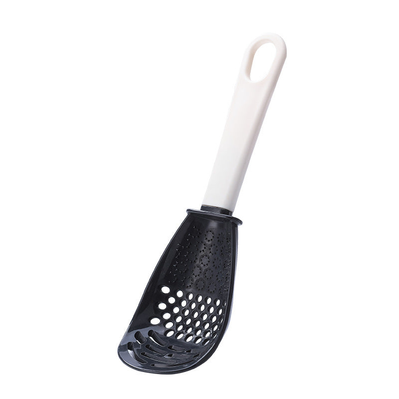 Multi-Function Slotted Grinding & Cooking Spoon (black - Red)