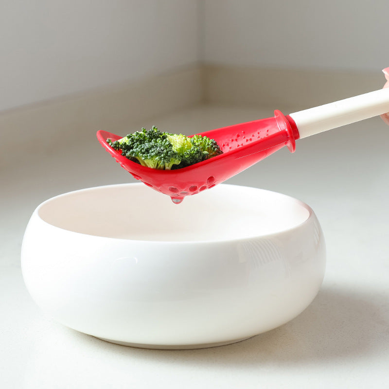 Multi-Function Slotted Grinding & Cooking Spoon (black - Red)