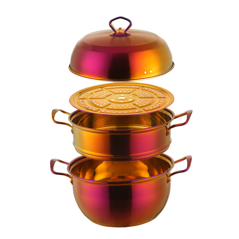 Multi-layer Stainless Steel Dual-purpose Cooking Pot