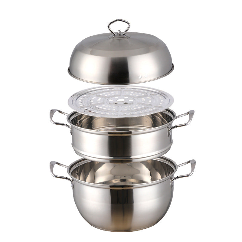 Multi-layer Stainless Steel Dual-purpose Cooking Pot