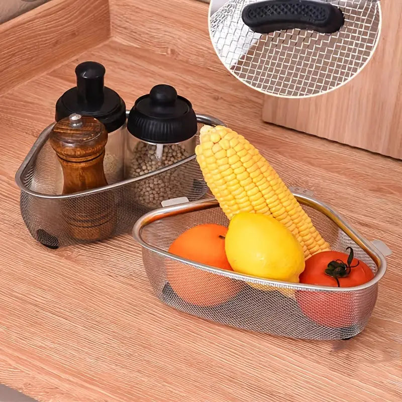 Triangular Stainless Steel Sink Drainer Basket (CN)
